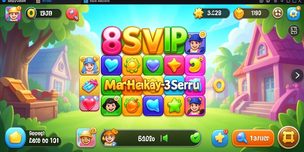 Screenshot gameplay 8SVIP yang menampilkan aksi seru Match-3.