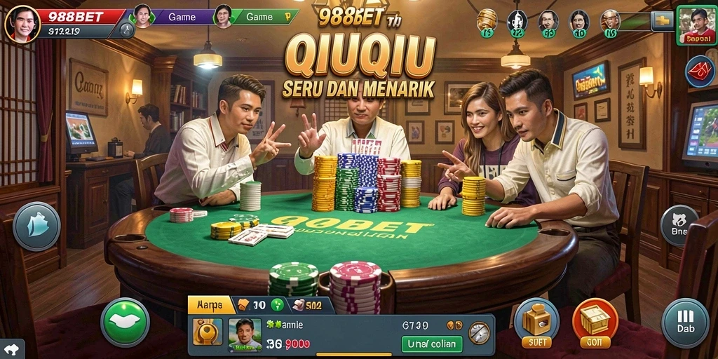 Tampilan gameplay seru di 988BET QiuQiu.