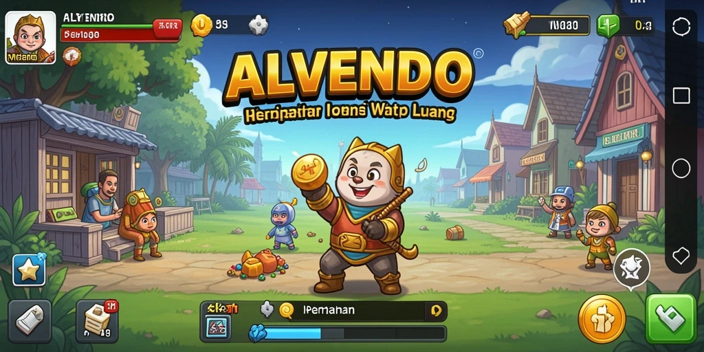 Tampilan gameplay ALVENDO yang mengasyikkan dan sederhana.