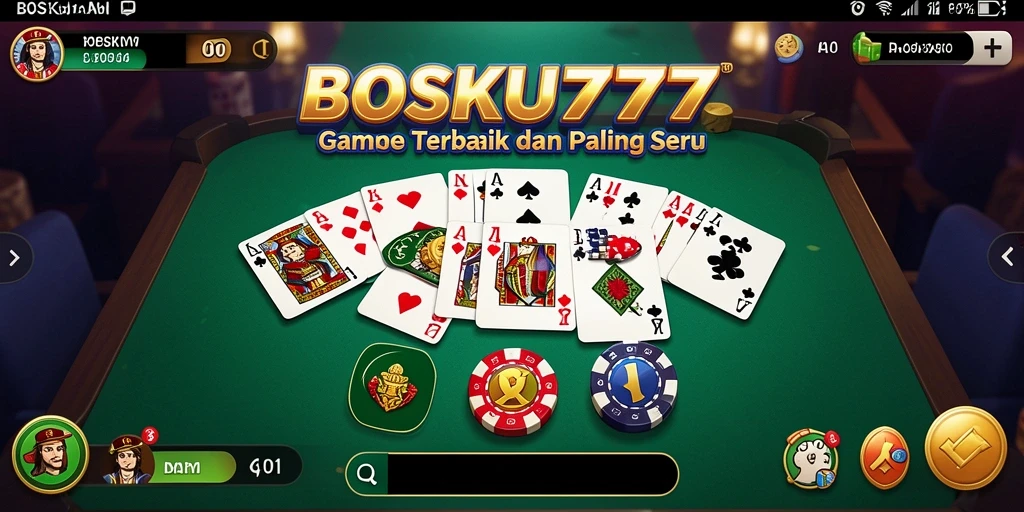 Tangkapan layar utama dari gameplay domino BOSKU777 yang menarik.