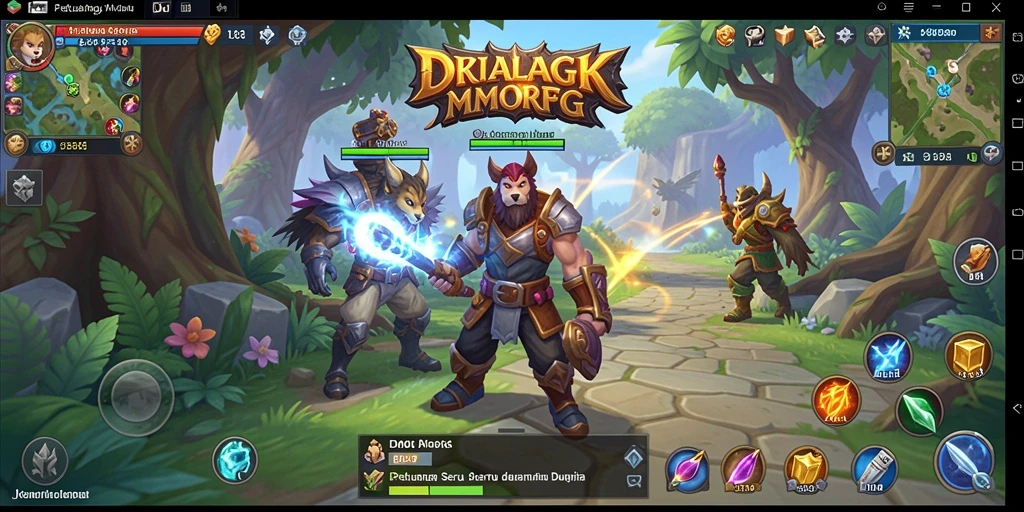 Screenshot DKK menampilkan petualangan seru dalam dunia MMORPG yang luas.