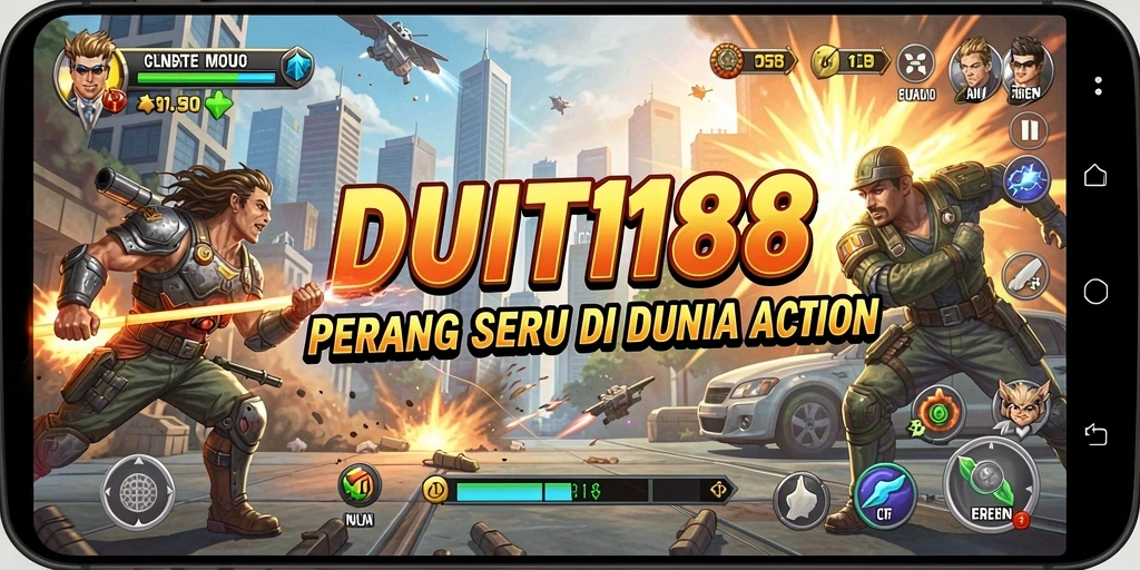 Tangkapan layar menunjukkan aksi seru dalam DUIT188.