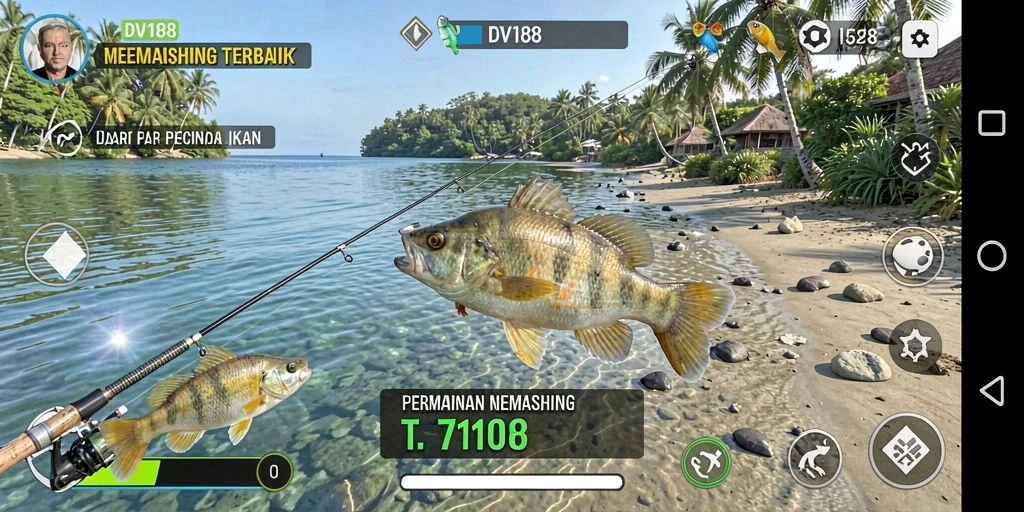 Tangkapan besar di permainan memancing DV188 terlihat menakjubkan.
