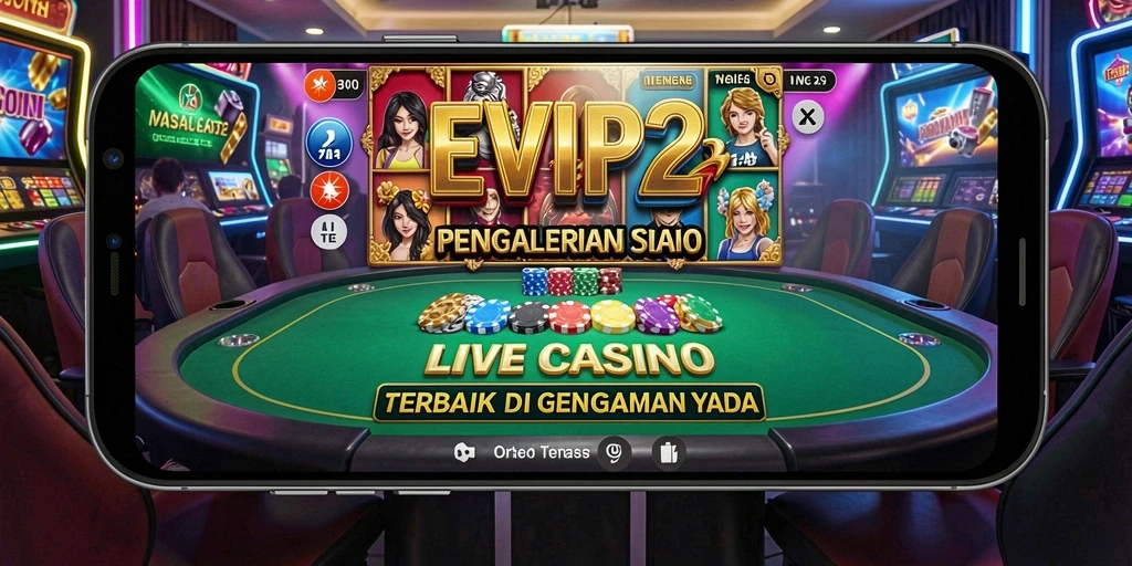 Tampilan gameplay Live Casino yang memukau dari EVIP2.