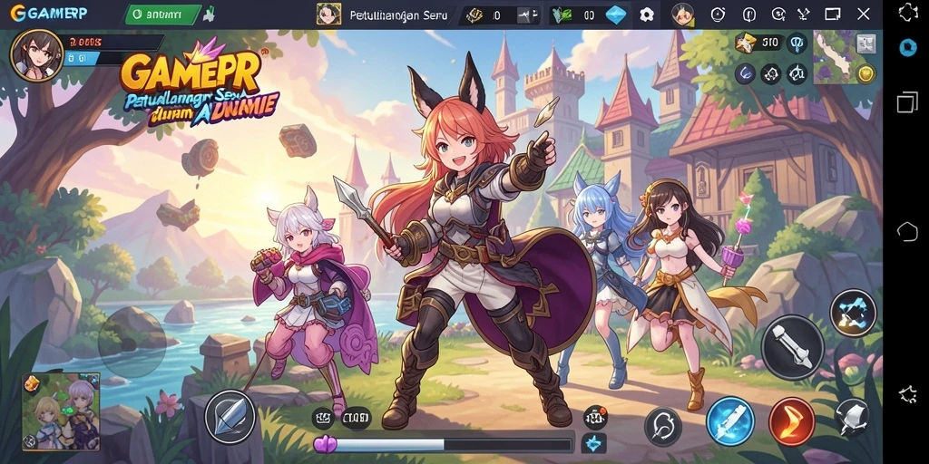 GAMERP menampilkan aksi epik dalam dunia anime yang memukau.