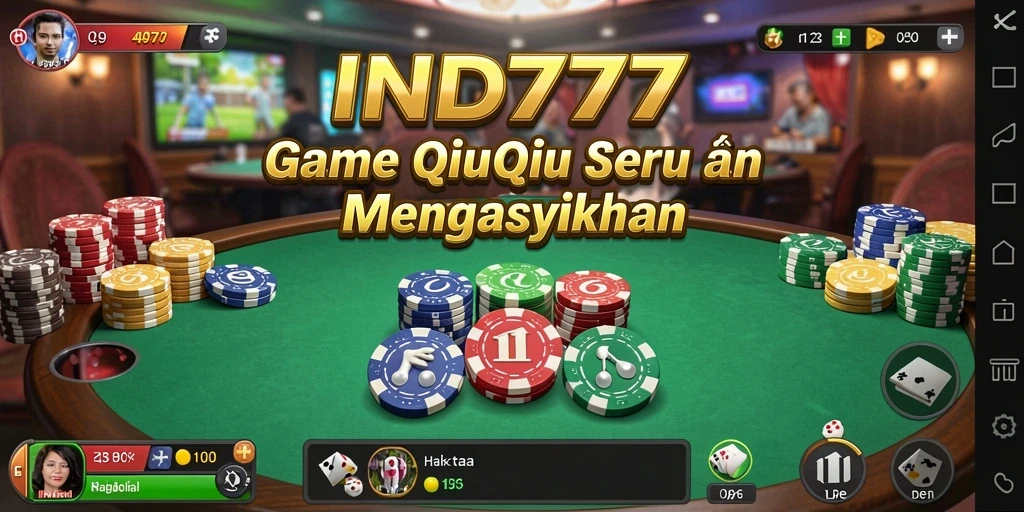 Tampilan gameplay seru di IND777 yang menampilkan QiuQiu.