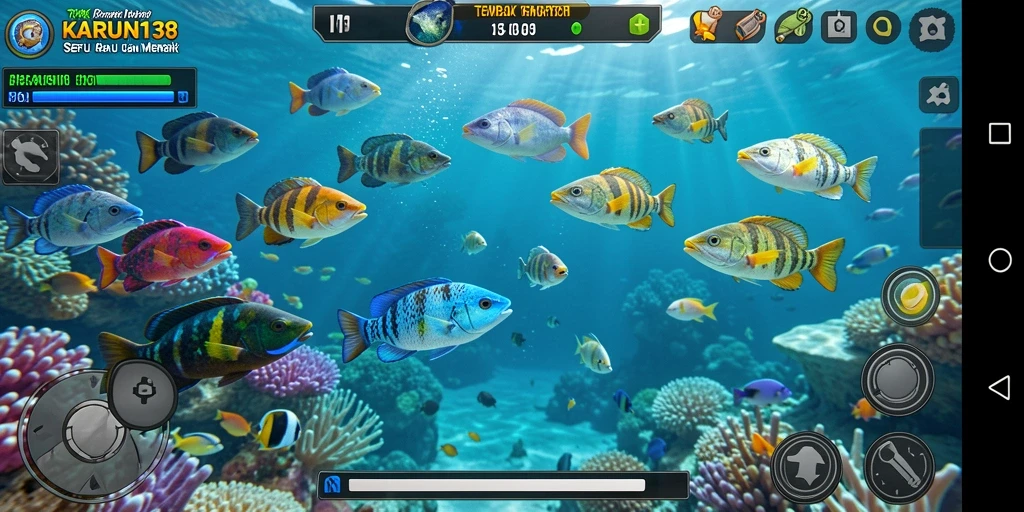 Screenshot utama KARUN138 menampilkan pengalaman gameplay Tembak Ikan yang seru.