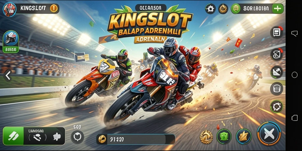 Tampilan gameplay Racing yang mendebarkan dari KINGSLOT.