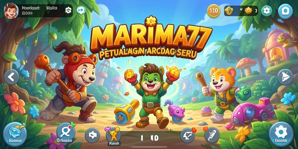 Tampilan menegangkan dari gameplay MARIMA77 yang seru.