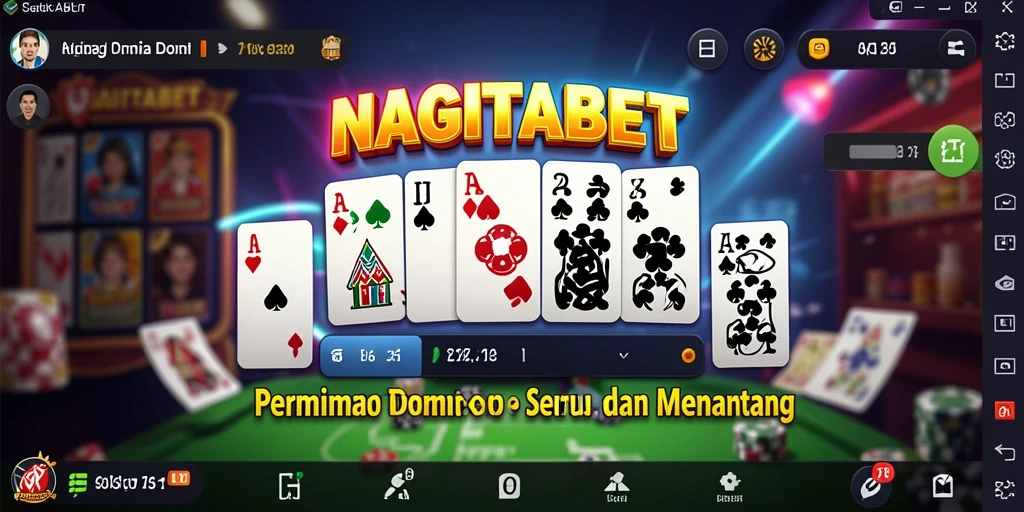 Screenshot gameplay NAGITABET yang menampilkan serunya bermain Domino.