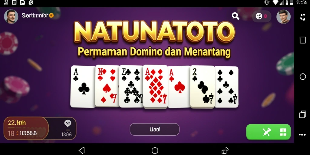 Screenshot gameplay NATUNATOTO menunjukkan suasana permainan Domino yang seru.