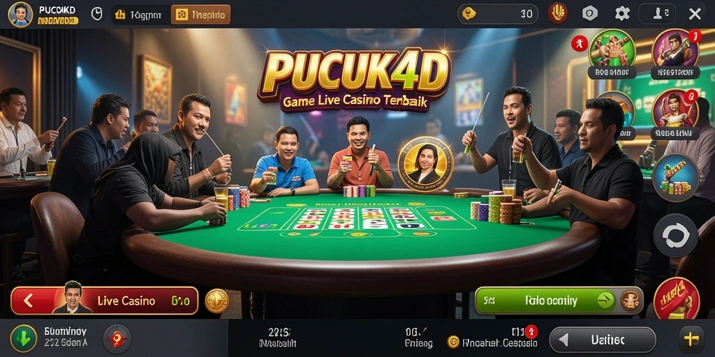 Tampilan menarik gameplay Live Casino PUCUK4D dengan dealer profesional.