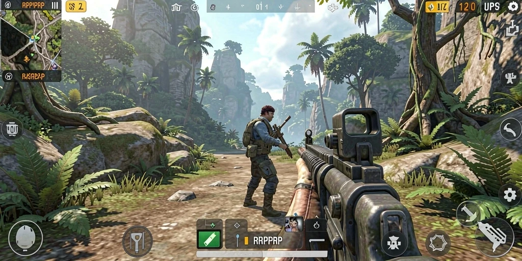 Tampilan gameplay seru dalam pertarungan TPS RPRPRP.