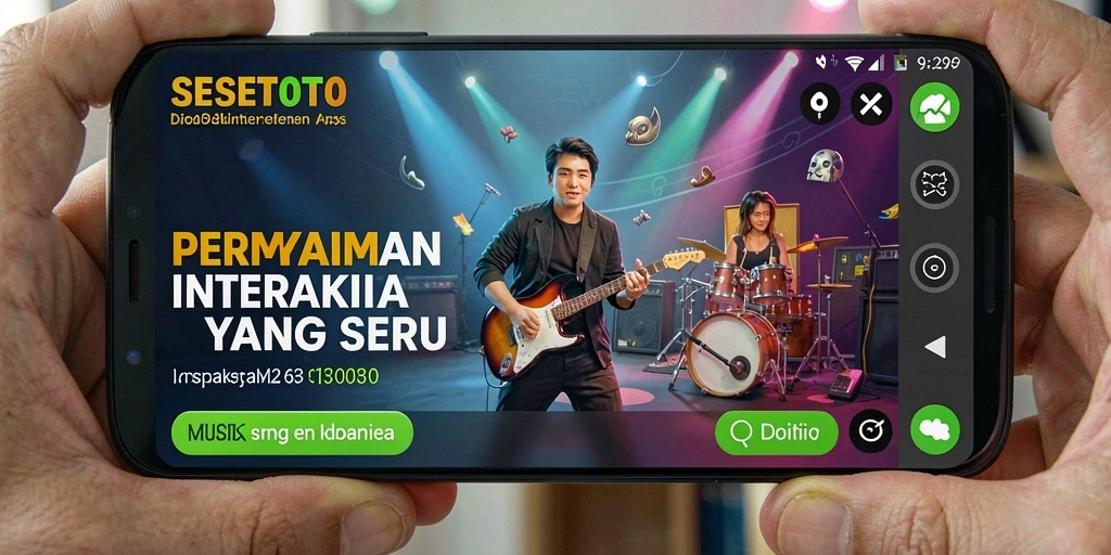 Tangkapan layar gameplay SESETOTO yang menampilkan pengalaman bermain musik yang seru.